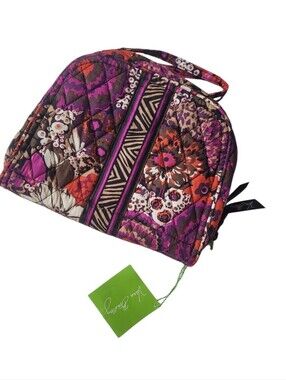 Vera Bradley Quilted Travel Jewelry Organizer Rosewood NWT